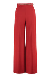 High-waist crêpe trousers